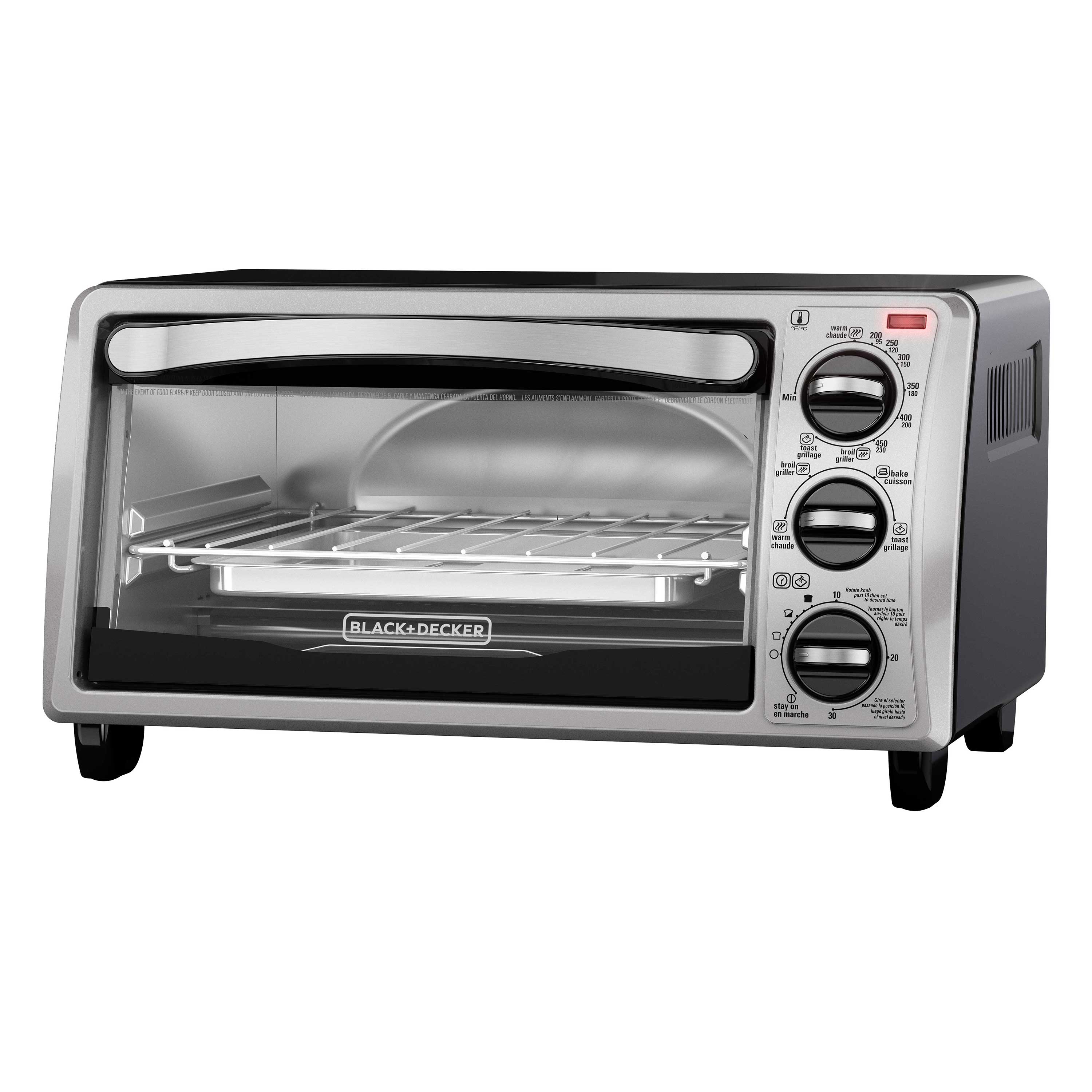 TO1755SBC Natural Convection 4 Slice Toaster Oven Black and Decker